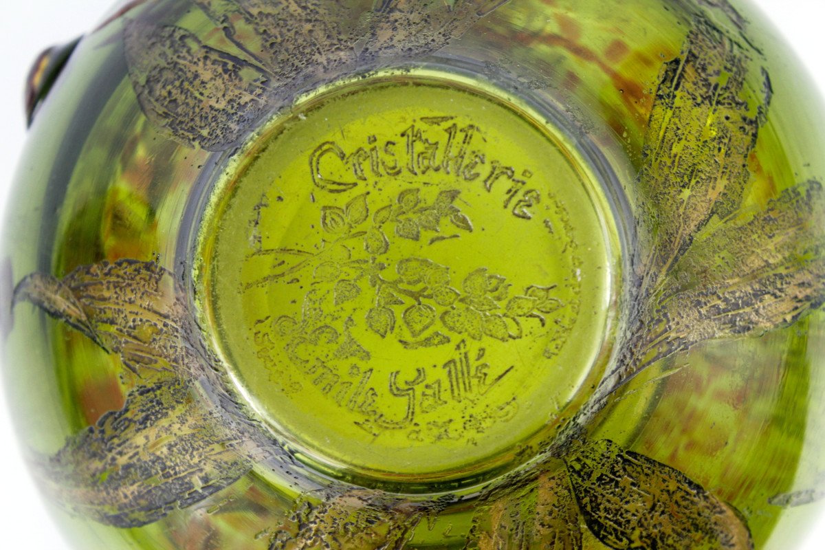 Cristallerie Emile Gallé Vase (ophrys)-photo-2