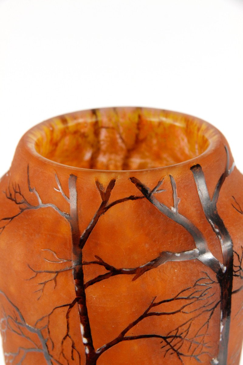 Daum Nancy Vase (winter Landscape)-photo-2