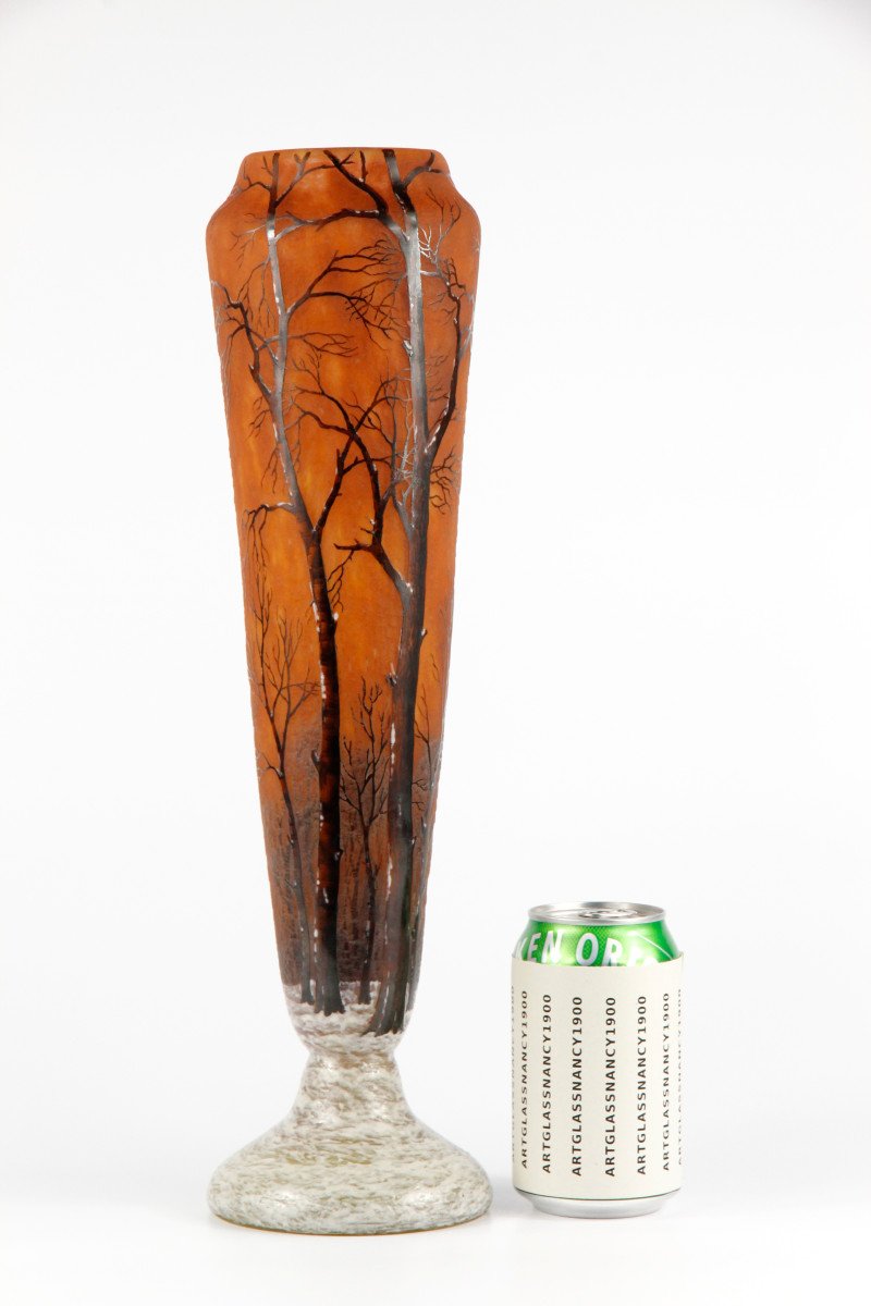 Daum Nancy Vase (winter Landscape)-photo-4