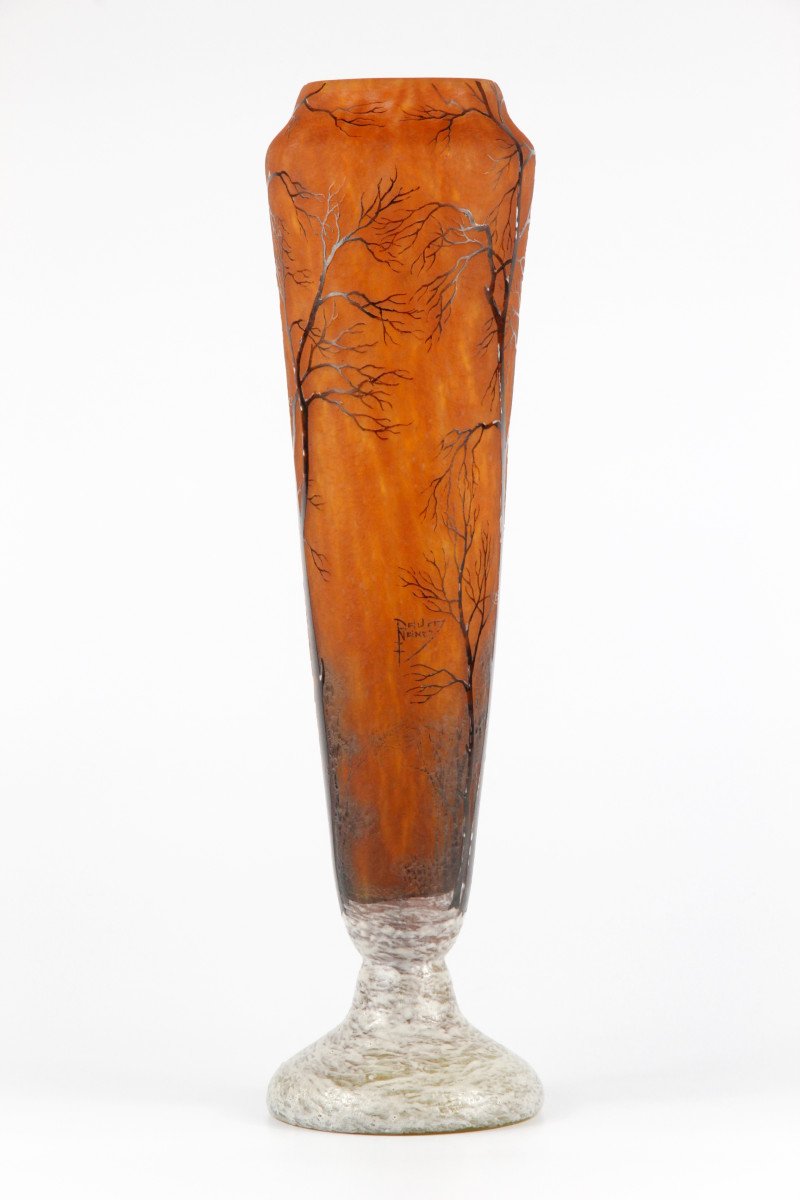 Daum Nancy Vase (winter Landscape)-photo-3