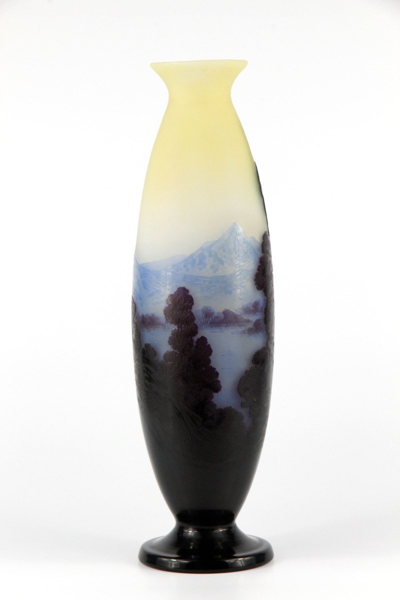 Gallé Vase (alpine Landscape)-photo-4