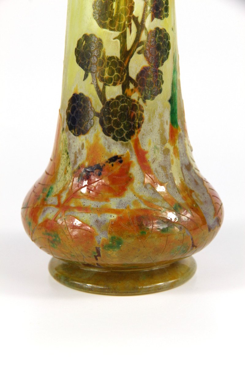Vase Daum Nancy (mûres)-photo-5