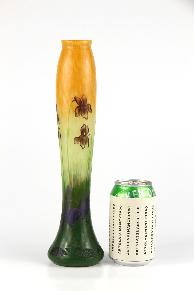 Daum Nancy Vase (violets)-photo-2