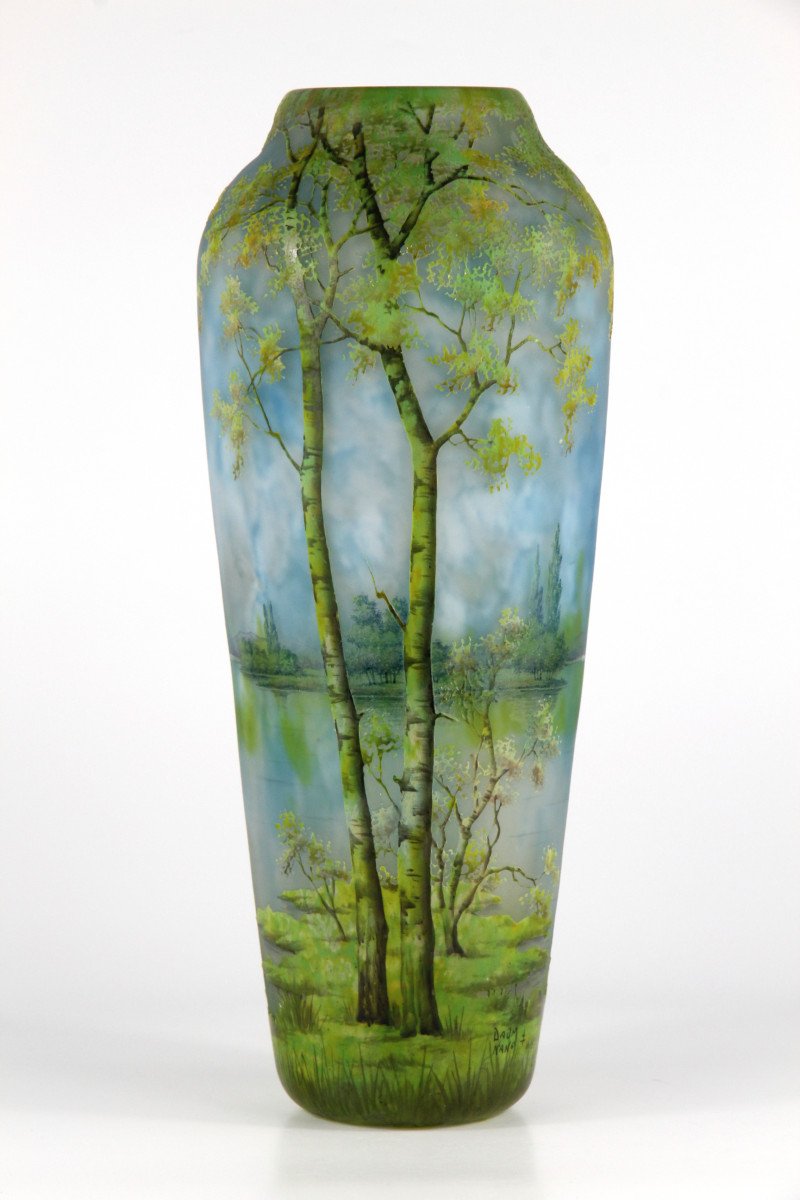 Daum Nancy Vase (lake Landscape)-photo-2