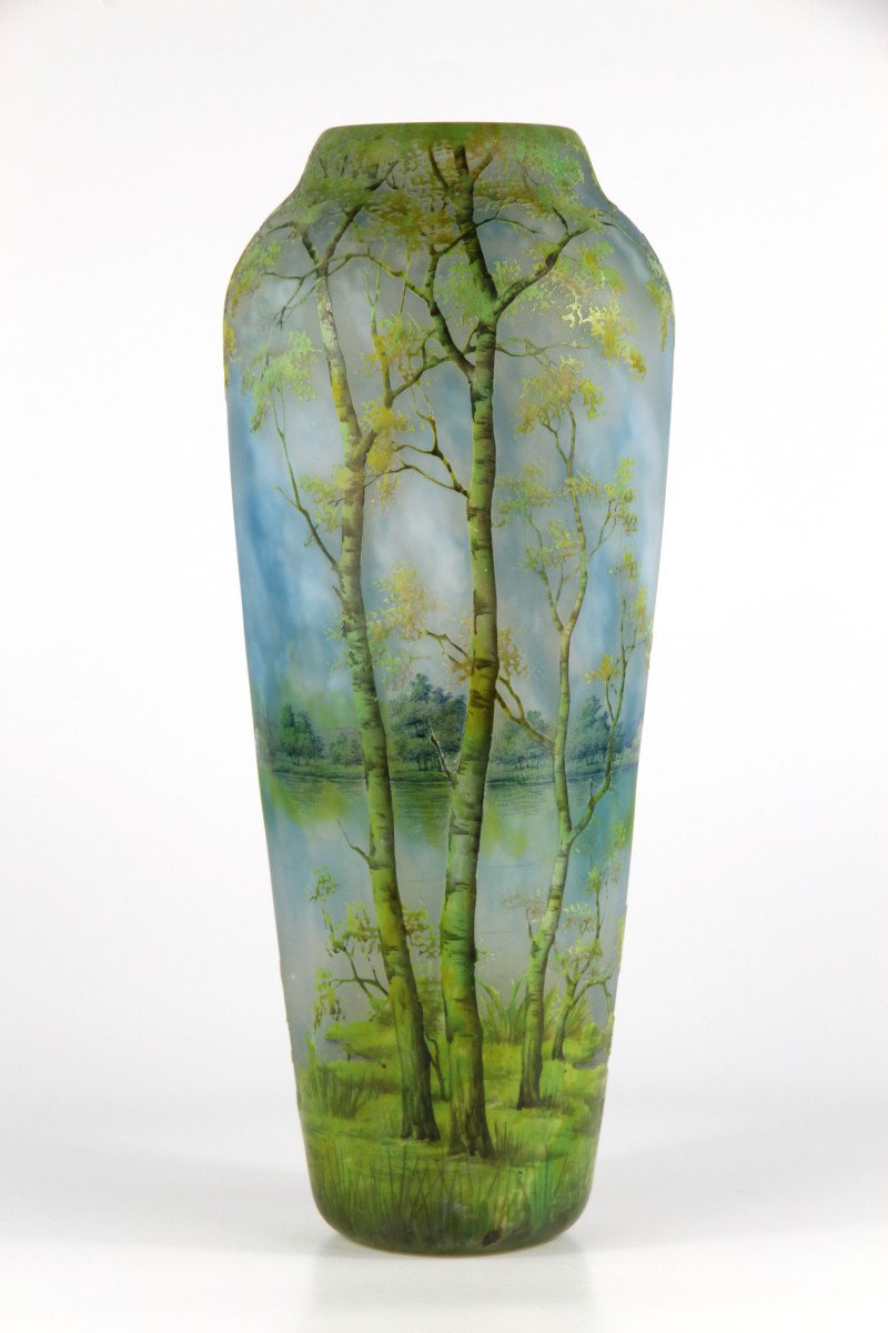 Daum Nancy Vase (lake Landscape)