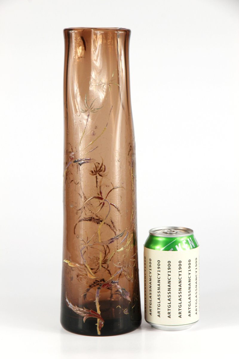 Cristallerie Gallé Vase (thistles)-photo-2