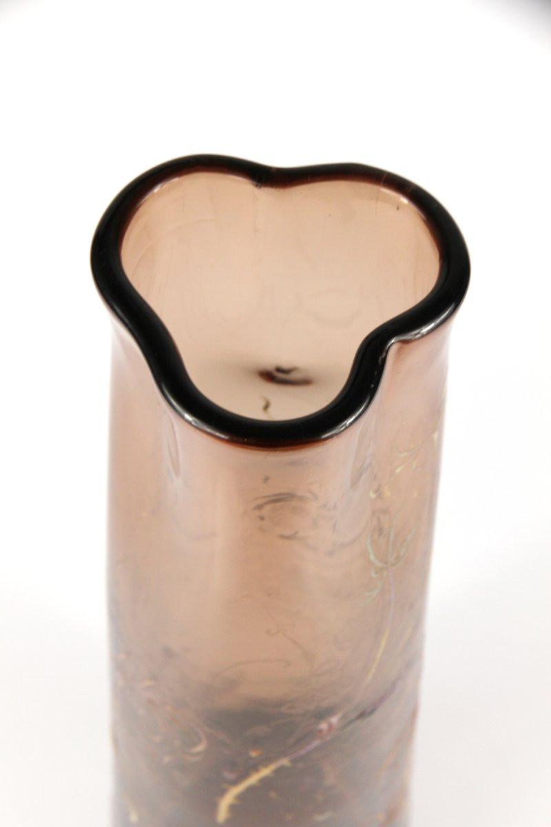 Cristallerie Gallé Vase (thistles)-photo-3