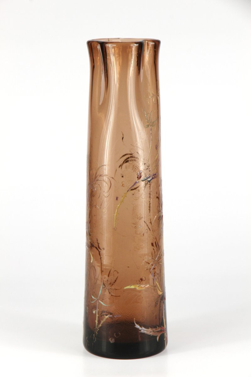 Cristallerie Gallé Vase (thistles)-photo-3