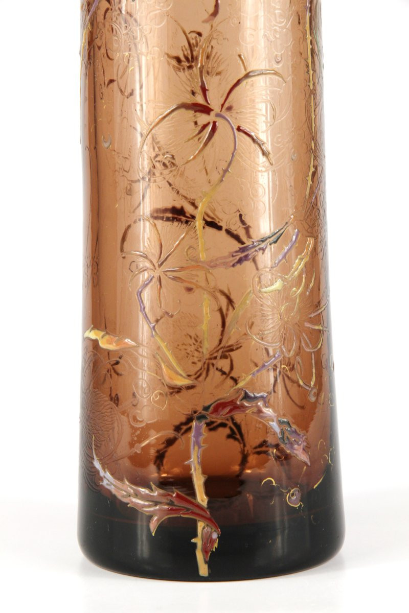 Cristallerie Gallé Vase (thistles)-photo-4