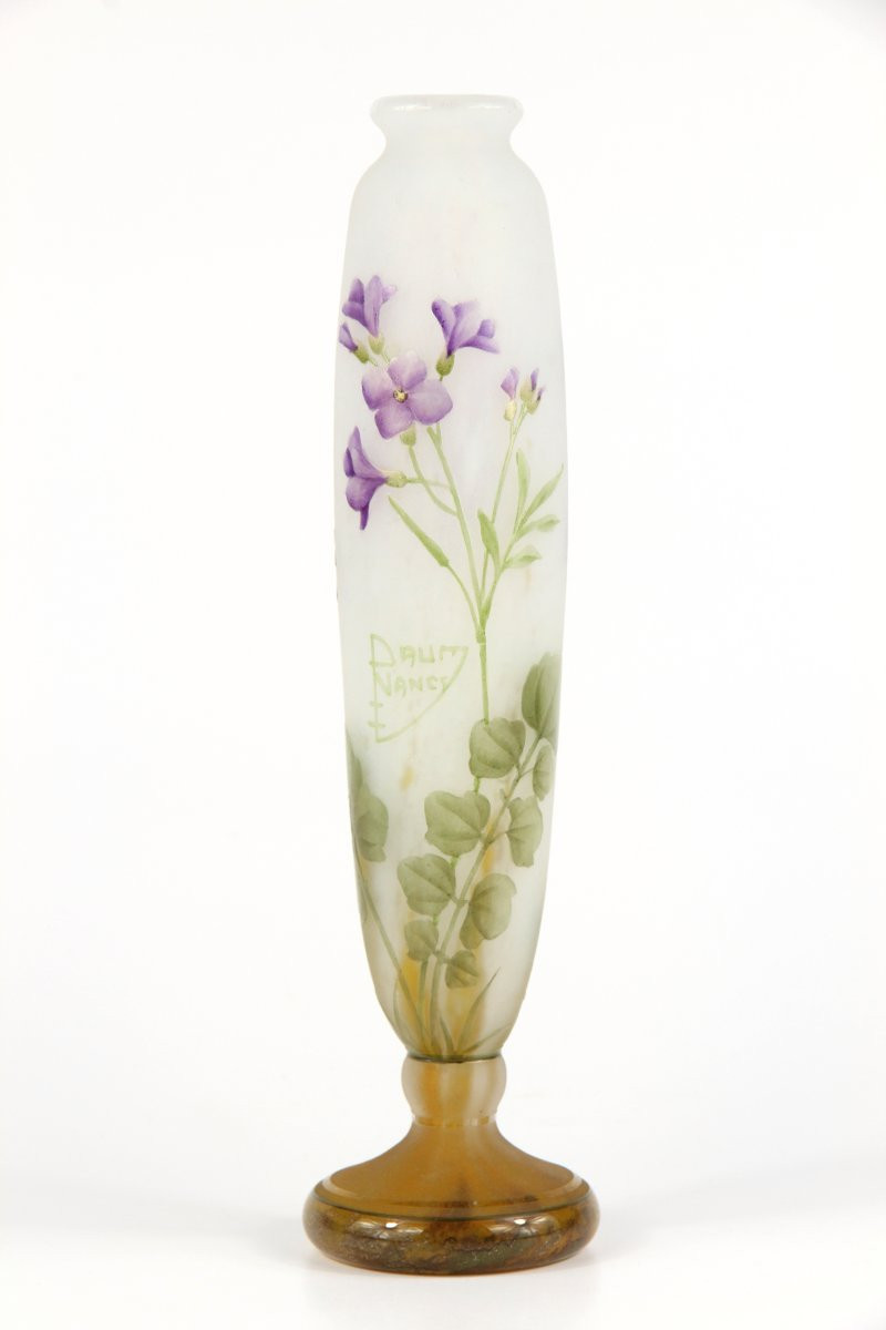 Vase Daum Nancy (cardamine)-photo-2