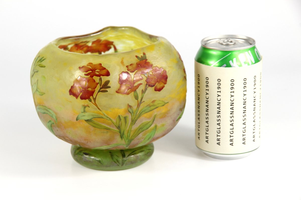 Vase Daum Nancy (giroflées)-photo-2
