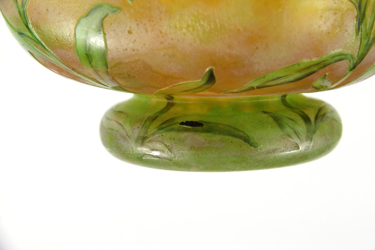 Vase Daum Nancy (giroflées)-photo-6