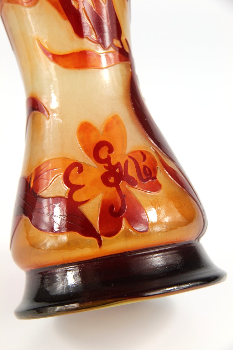 Vase Gallé (giroflées)-photo-2