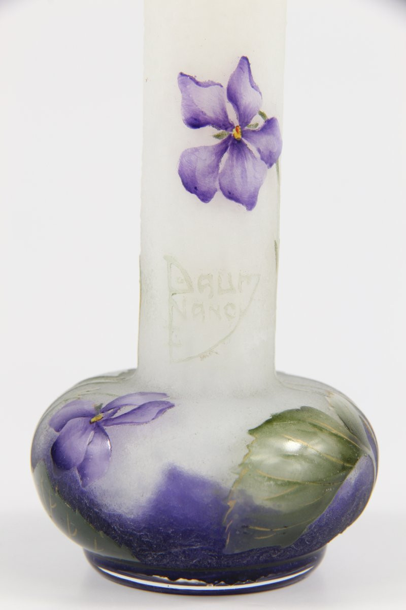 Vase Daum Nancy (violettes)-photo-2
