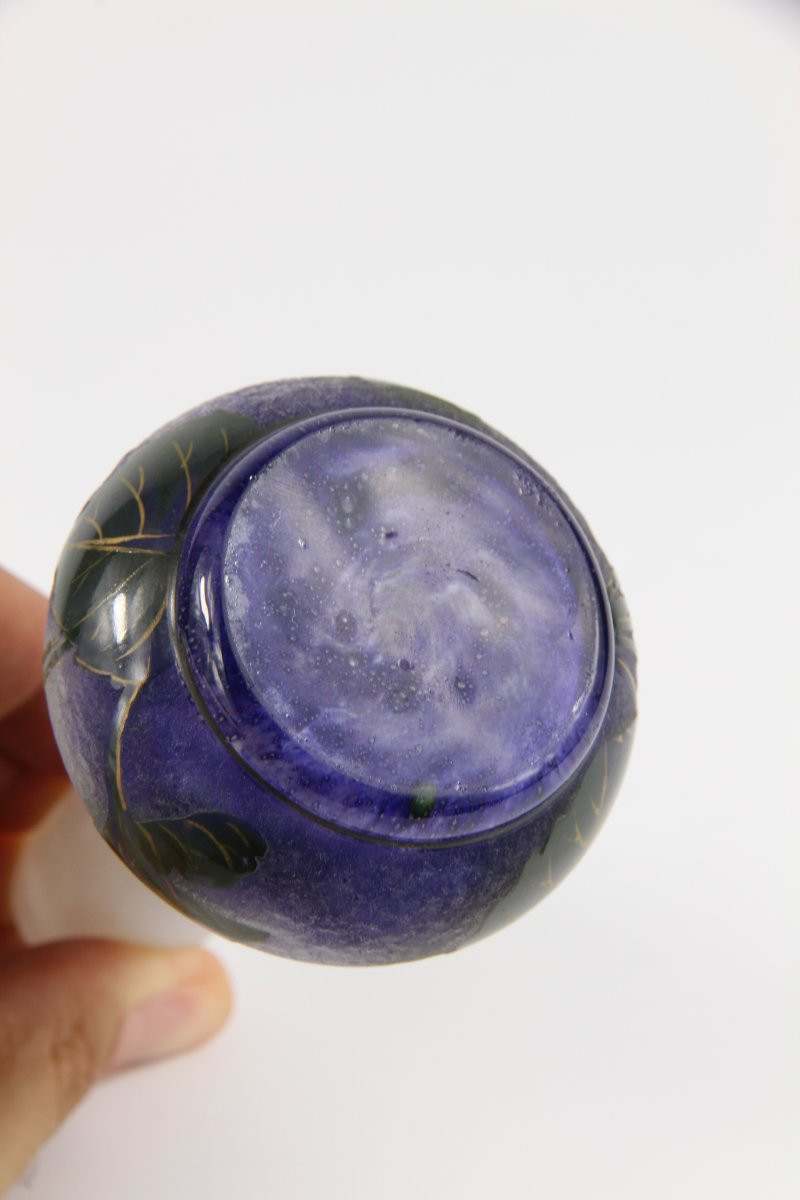 Vase Daum Nancy (violettes)-photo-4