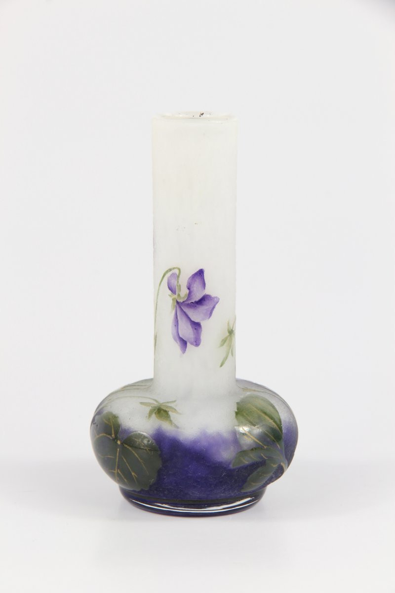 Vase Daum Nancy (violettes)-photo-2
