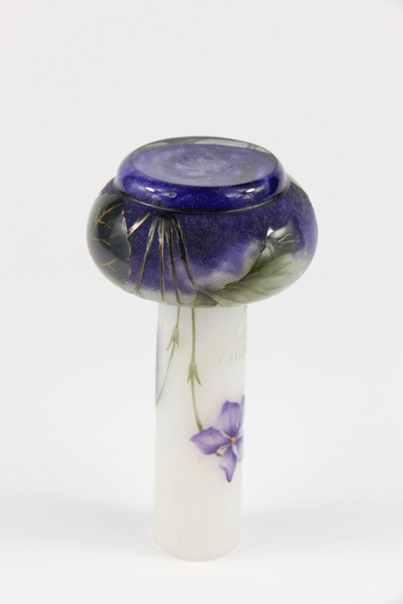 Vase Daum Nancy (violettes)-photo-5