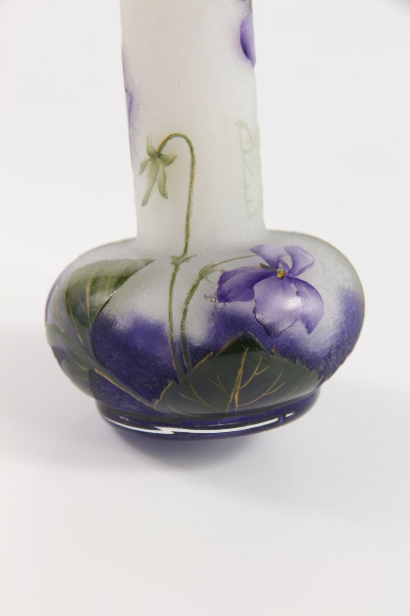 Vase Daum Nancy (violettes)-photo-7