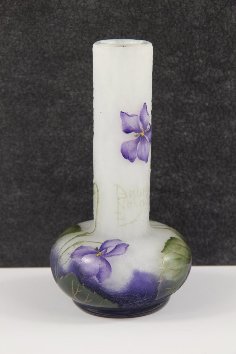 Vase Daum Nancy (violettes)-photo-8