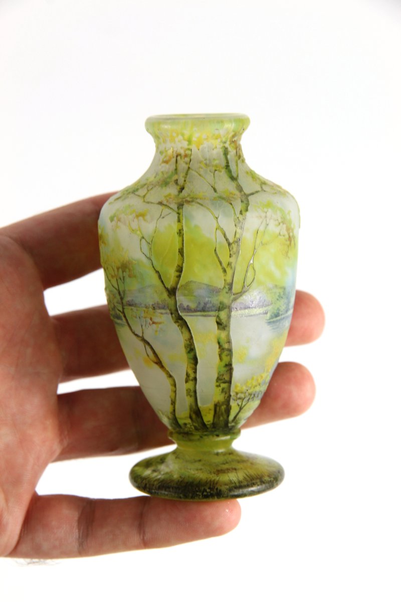 Daum Nancy Vase (lake Landscape)-photo-4