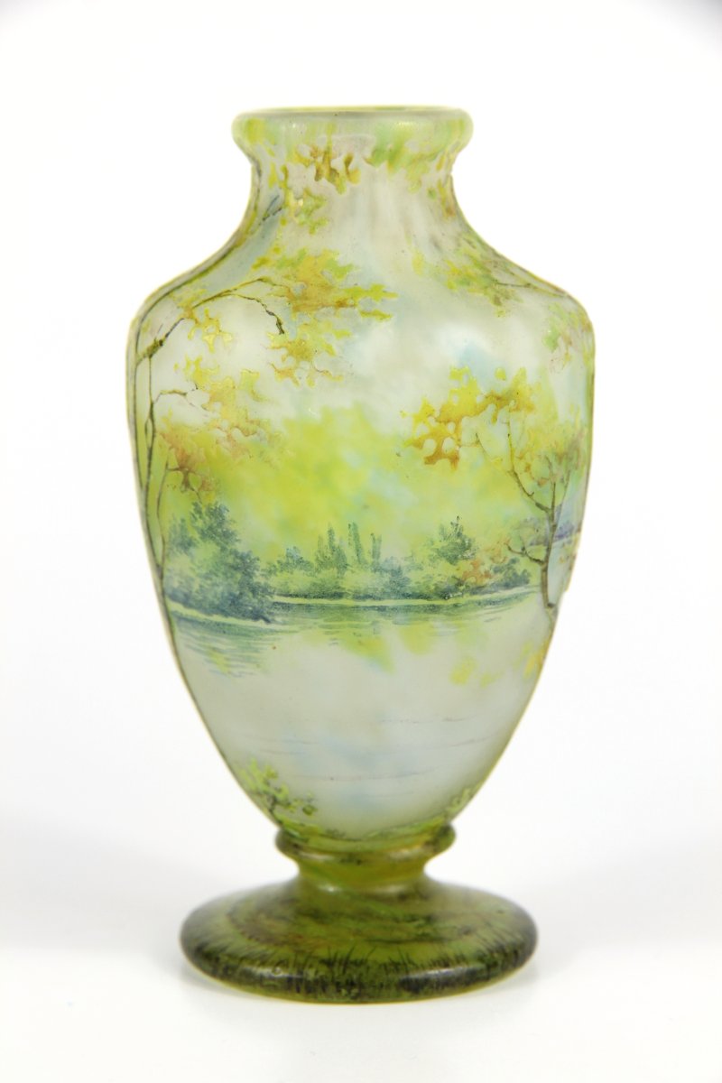 Daum Nancy Vase (lake Landscape)-photo-3