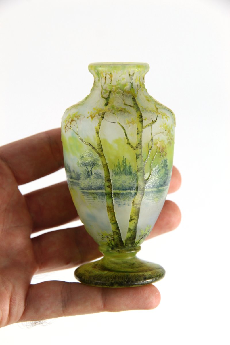 Daum Nancy Vase (lake Landscape)-photo-5