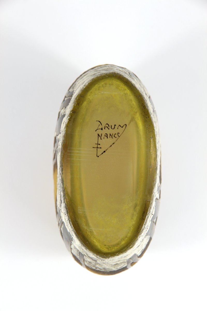 Vase Daum Nancy (paysage hivernal)-photo-3