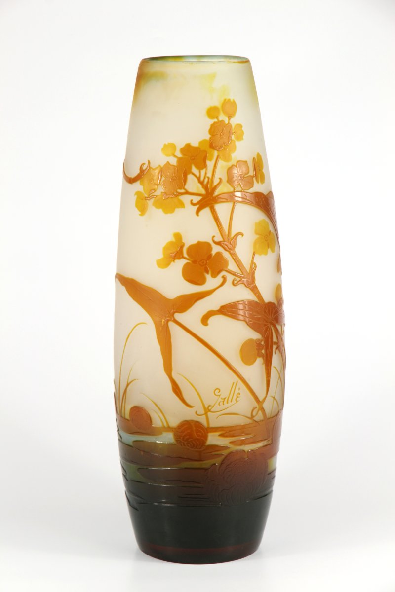 Vase Gallé (nénuphars et libellules)-photo-2