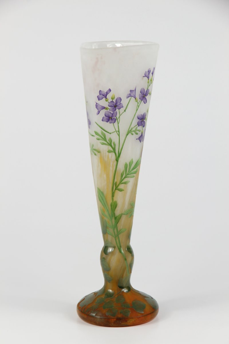 Vase Daum Nancy (cardamine)-photo-5