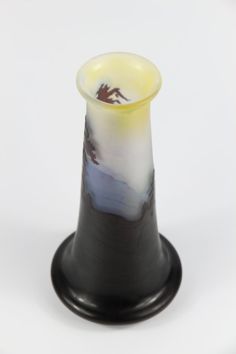 Vase Gallé (paysage alpin)-photo-4
