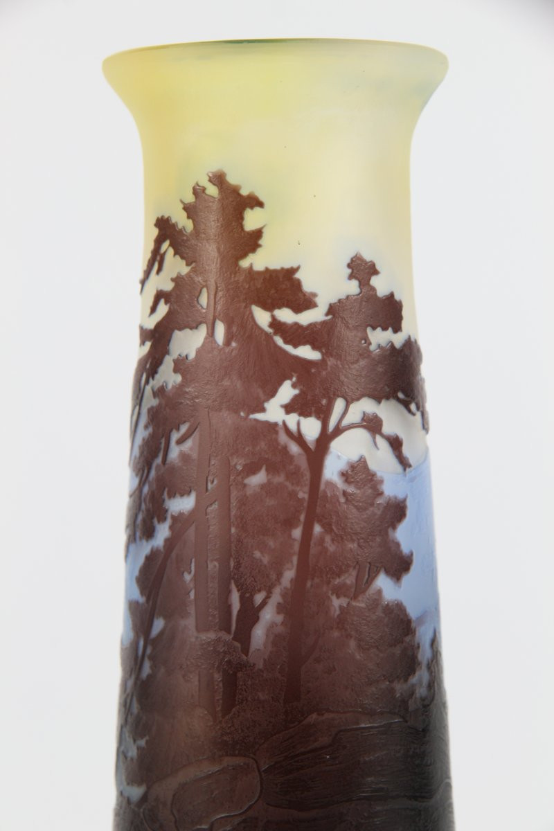Vase Gallé (paysage alpin)-photo-6
