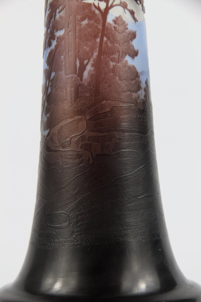 Vase Gallé (paysage alpin)-photo-7