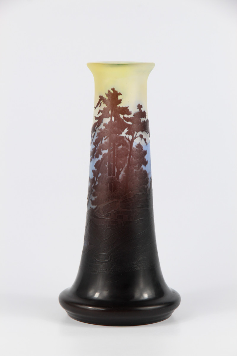 Vase Gallé (paysage alpin)