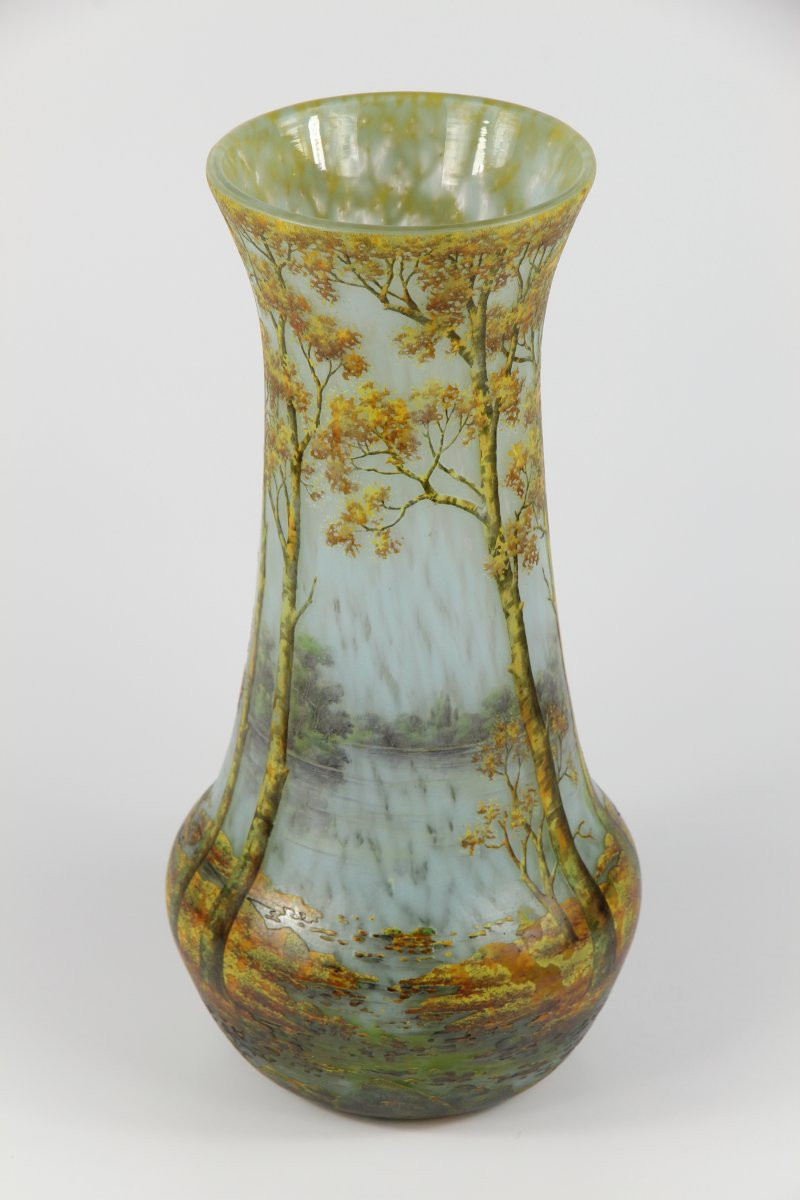 Daum Nancy Vase (autumn Landscape)-photo-1