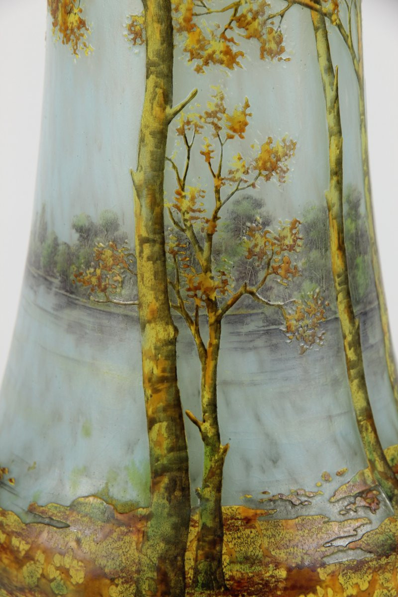 Daum Nancy Vase (autumn Landscape)-photo-7