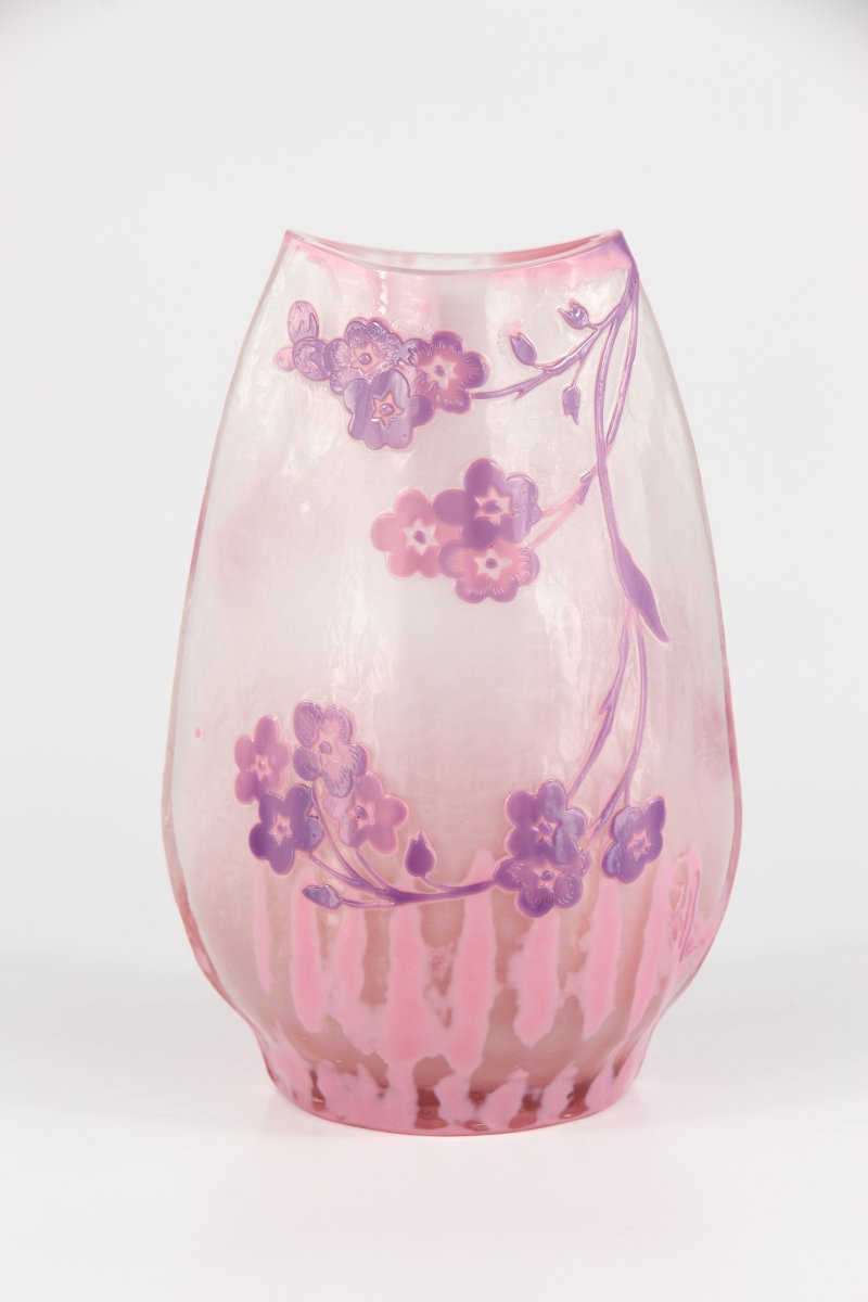 Gallé Vase (primroses And Spiderweb)-photo-3