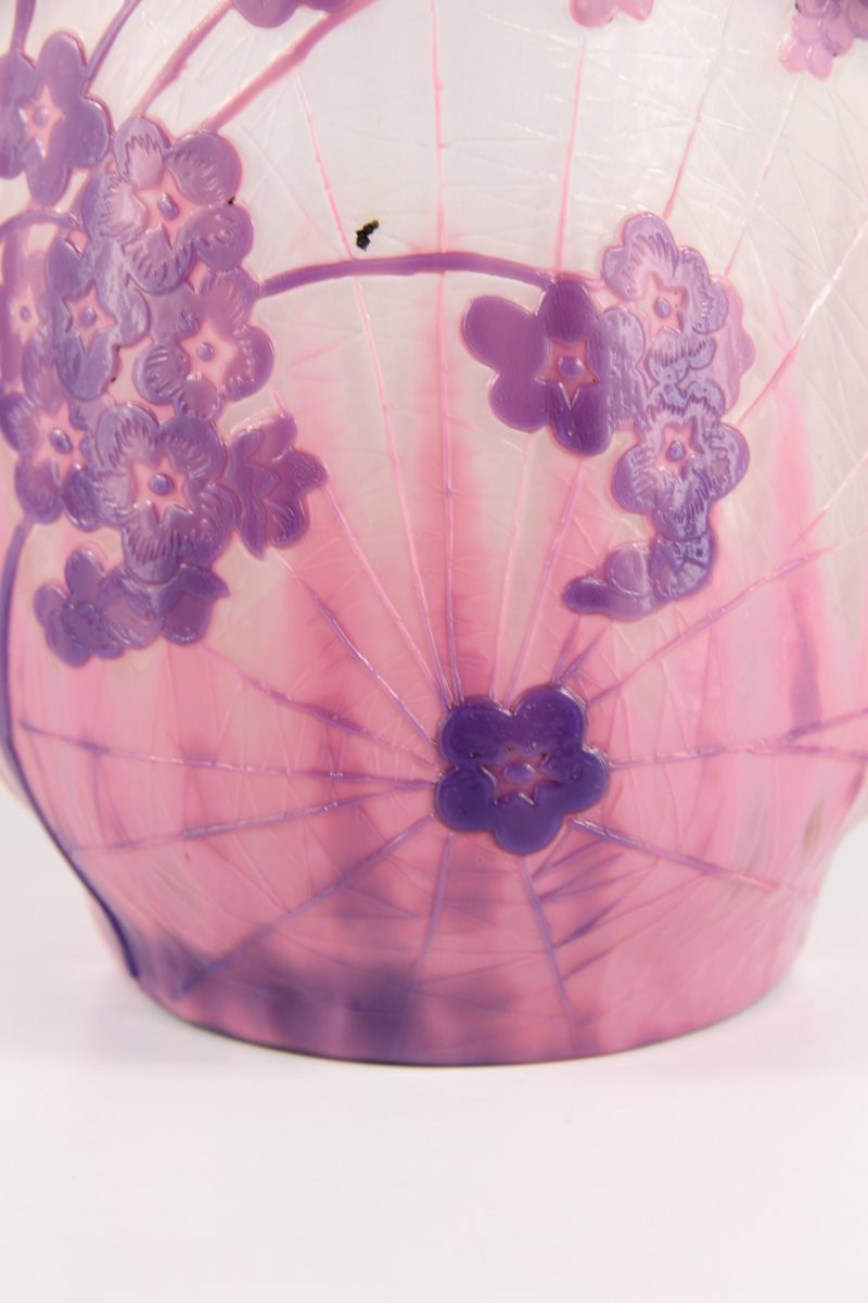 Gallé Vase (primroses And Spiderweb)-photo-6