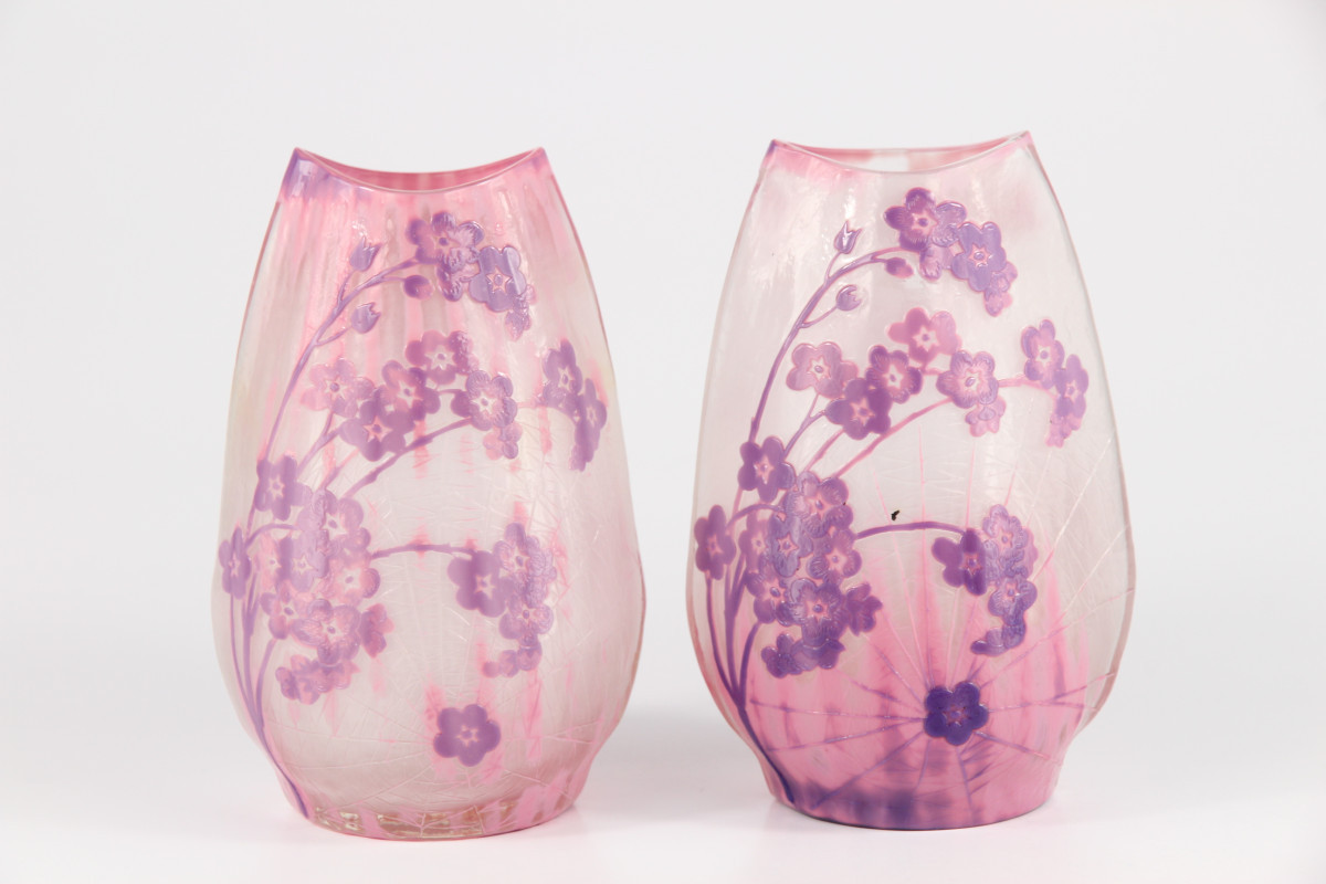 Gallé Vase (primroses And Spiderweb)-photo-1