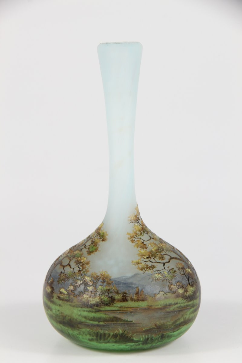 Daum Nancy Vase (lorraine Landscape)-photo-3