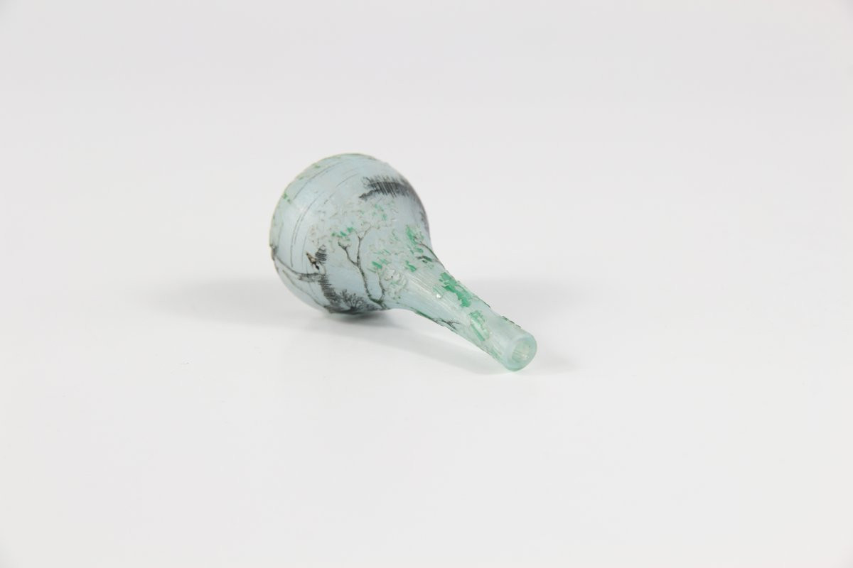 Vase miniature Daum Nancy (cygne)-photo-4