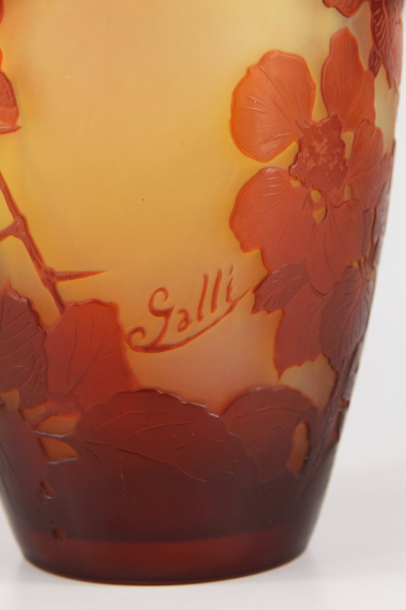 Gallé Vase (apple Blossoms)-photo-3