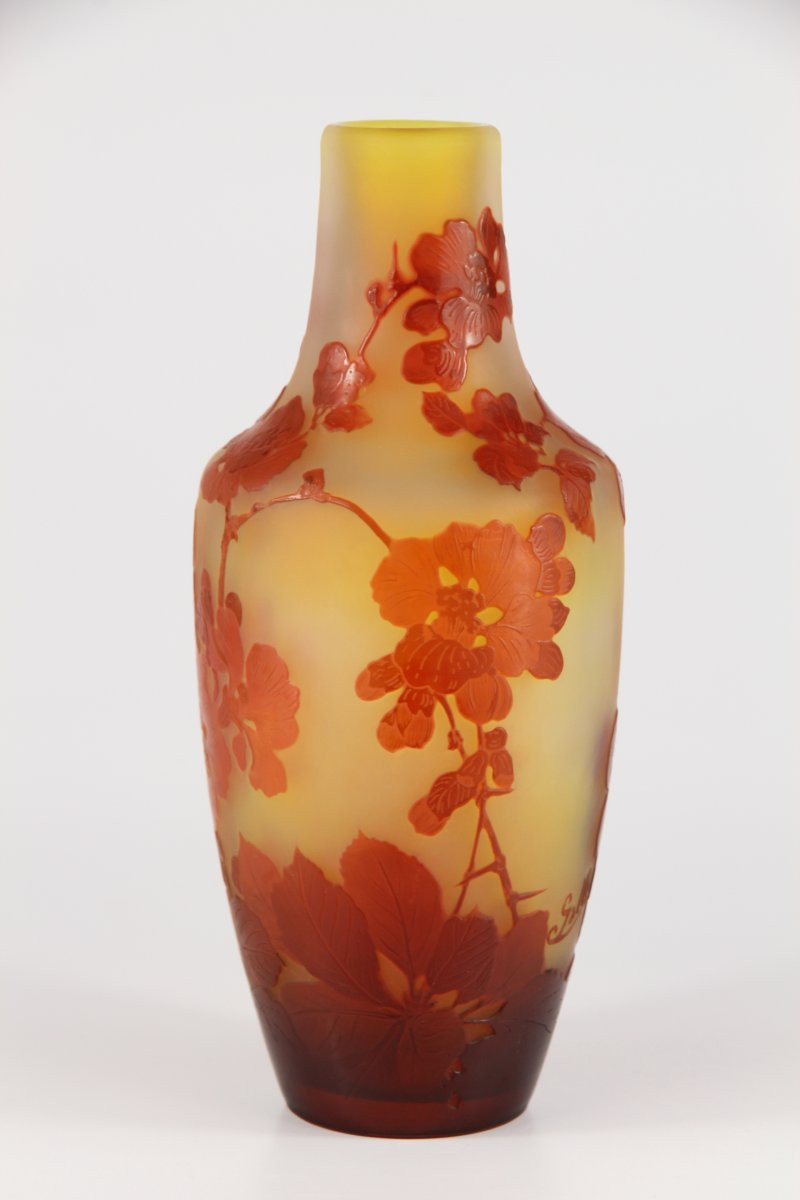 Gallé Vase (apple Blossoms)-photo-2