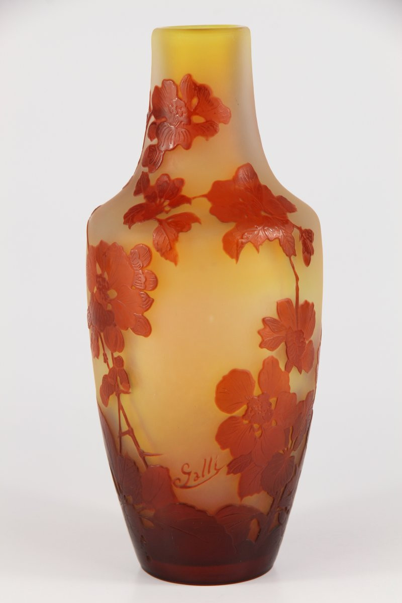 Gallé Vase (apple Blossoms)-photo-3