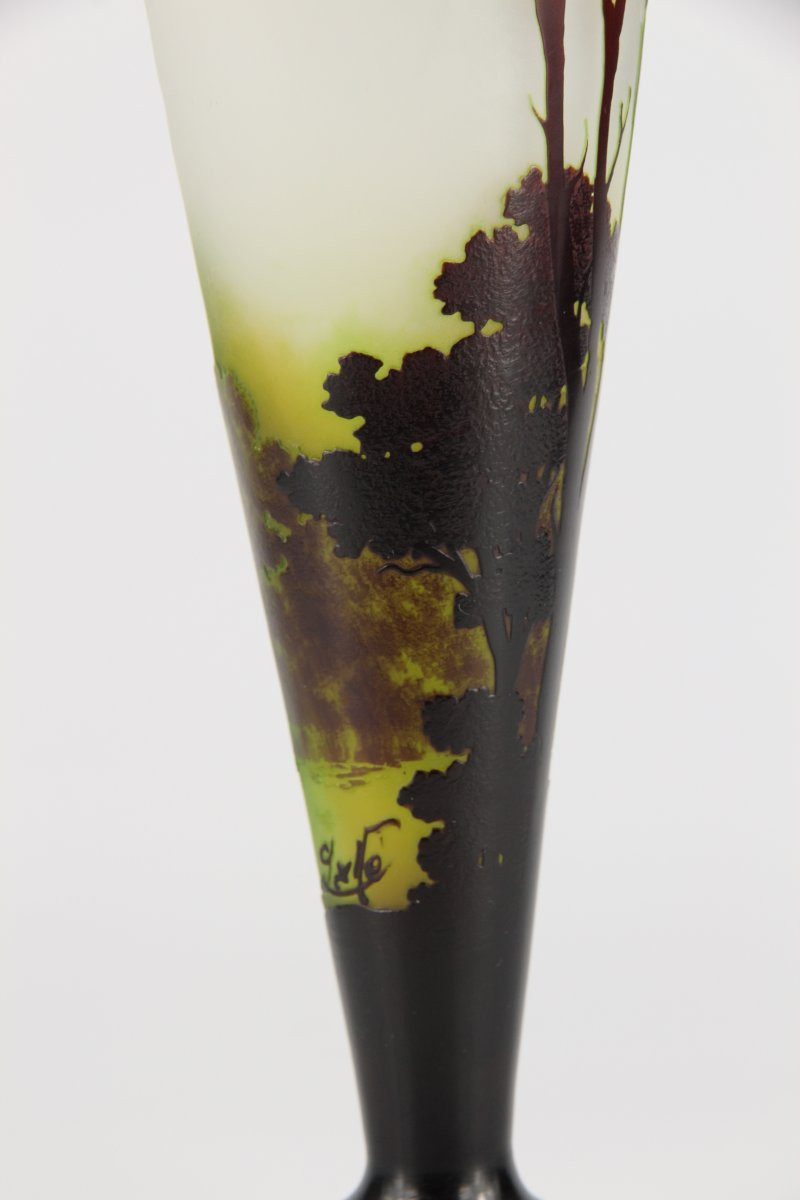 Gallé Vase (river Landscape)-photo-7