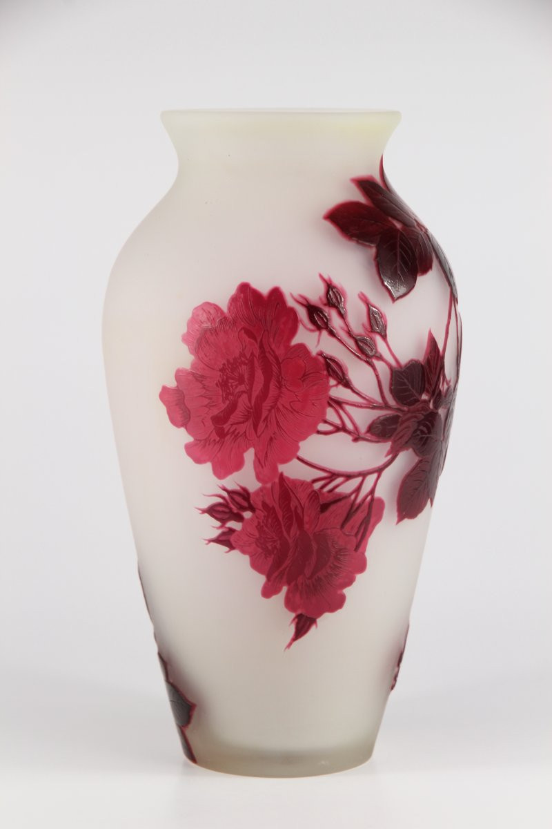 Gallé Vase (roses)-photo-2