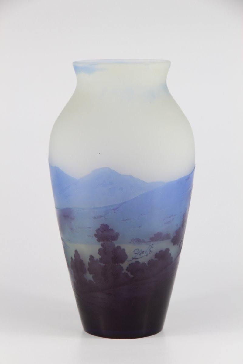Gallé Vase (alpine Landscape)-photo-2