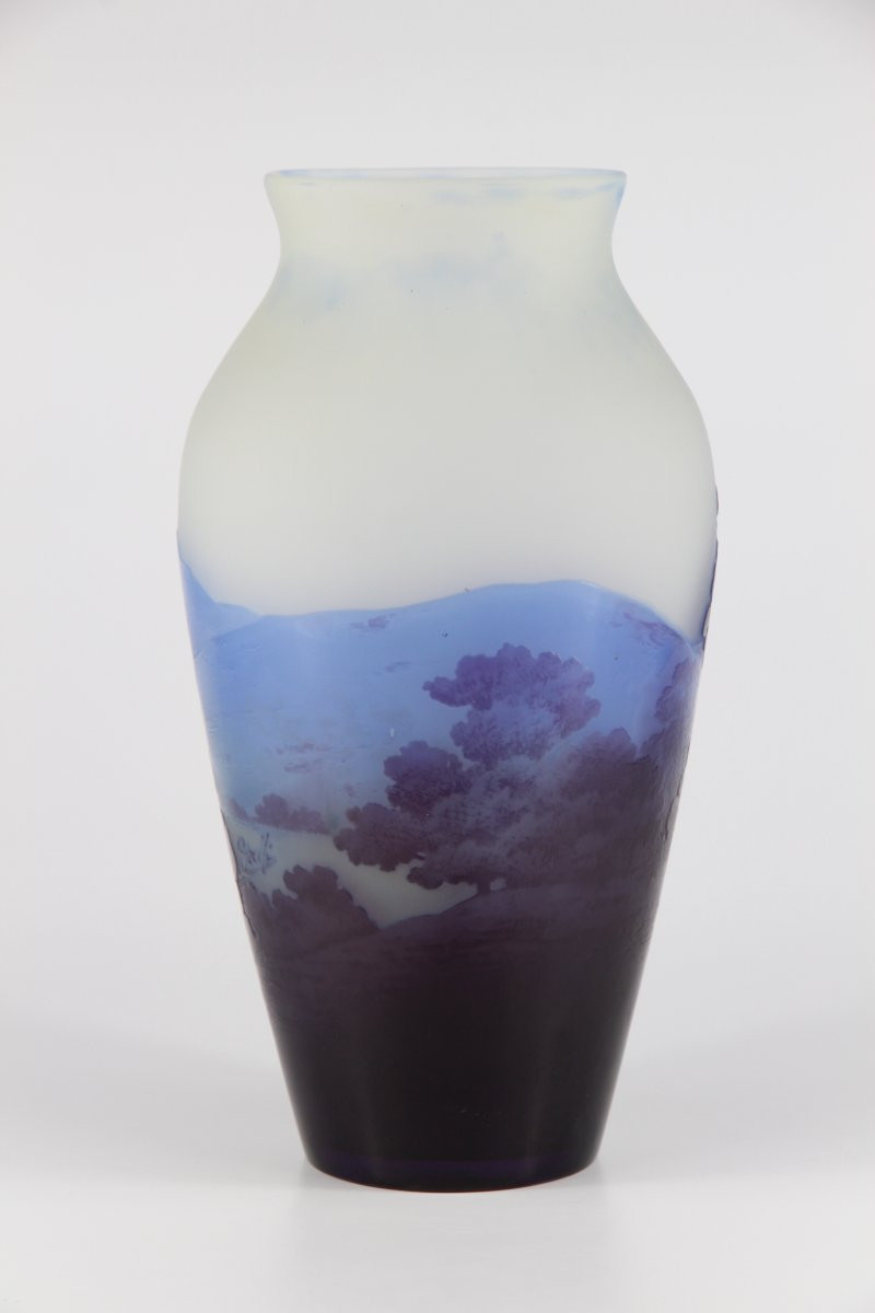 Gallé Vase (alpine Landscape)-photo-3