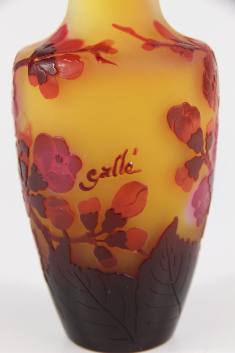 Gallé Vase (apple Blossoms)-photo-3