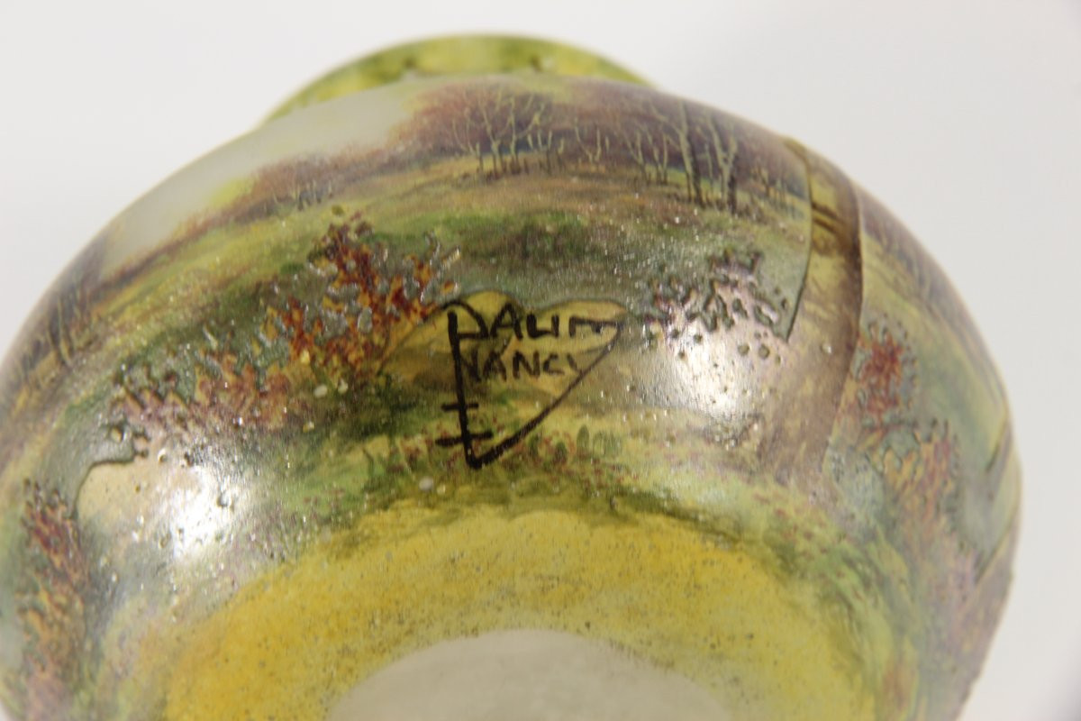 Daum  Nancy Vase (lorraine Landscape)-photo-4