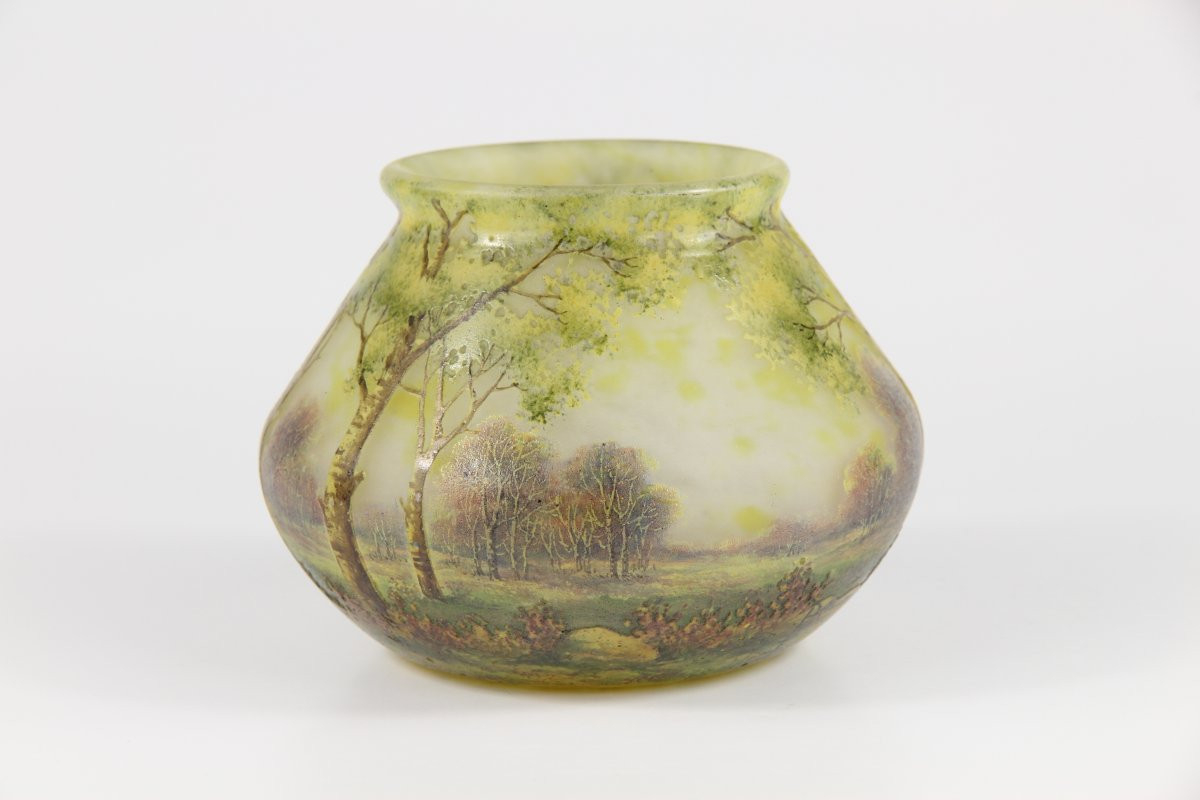 Daum  Nancy Vase (lorraine Landscape)-photo-1